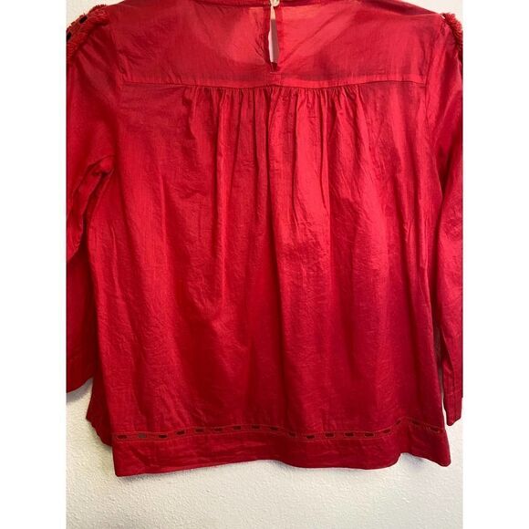 LOFT Frayed Eyelet‎ Boho Top - Picture 5 of 7